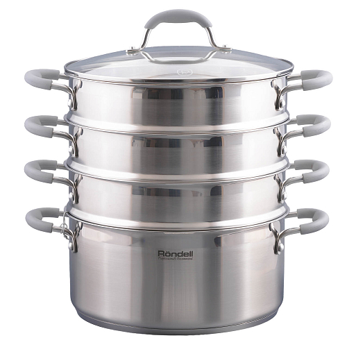 Пароварка 26см 3 уровня (5,5л-нижний ярус) Rondell Пароварка 26см 3 уровня (5,5л-нижний ярус) Rondell