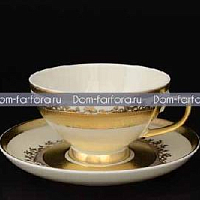 Набор чайных пар 6шт Constanza Cremе Gold 9320 Falkenporzellan 