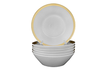 Набор салатников 19см 6шт Constanza Creme Gold 3064