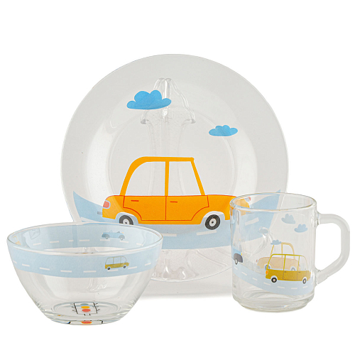 Набор детской посуды 3пр Бип-бип Набор детской посуды 3пр Бип-бип