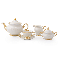 Сервиз чайный 6пер 15пр Фредерика Слоновая кость Queen's Crown