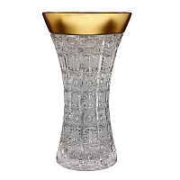 Ваза 30см хрусталь с золотом Снежинка Crystal HeArt