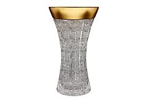 Ваза 30см хрусталь с золотом Снежинка Crystal HeArt
