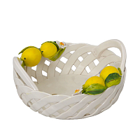 Фруктовница 29см круглая с ручками Лимон Orgia