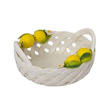 Фруктовница 29см круглая с ручками Лимон Orgia