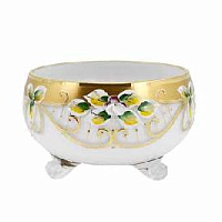 Конфетница 13см золото белый фон Star Crystal 