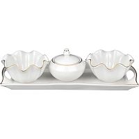 Набор для соуса/варенья 4 пр с подставкой