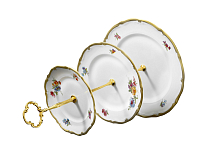 Горка 3 яруса Мейсенский букет Queen's Crown