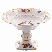 Конфетница 27см ажурная на н/н Мейсенский букет Queen's Crown