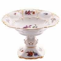 Конфетница 27см ажурная на н/н Мейсенский букет Queen's Crown