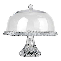 Тортница 34см на ножке с крышкой хрусталь Crown Jewel Rogaska