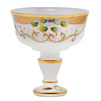 Конфетница 13см золото белый фон Star Crystal 