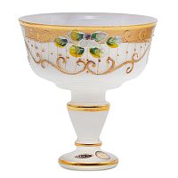 Конфетница 13см золото белый фон Star Crystal 