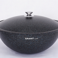 Казан для плова 6л со стек. крышкой Granit ultra Blue Kukmara