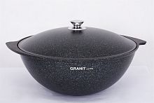 Казан для плова 6л со стек. крышкой Granit ultra Blue Kukmara