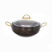 Кастрюля 24см с а/п покрытием Repast Black Elite Gold