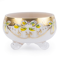 Конфетница 13см золото белый фон Star Crystal 