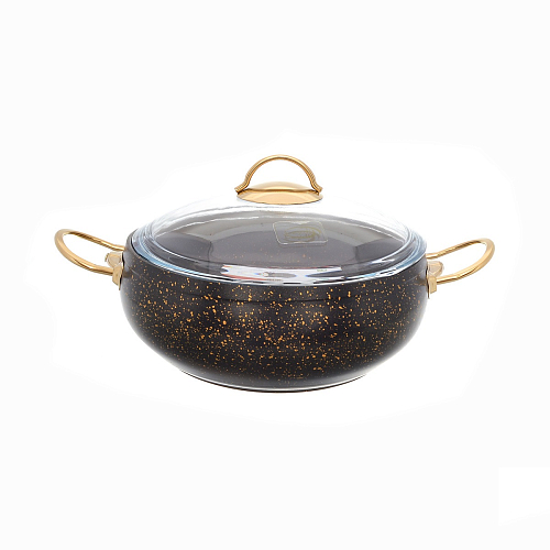 Кастрюля 24см с а/п покрытием Repast Black Elite Gold Кастрюля 24см с а/п покрытием Repast Black Elite Gold