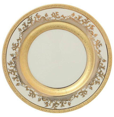Тарелка 27см 1шт Constanza Cremе Gold 9320 Falkenporzellan 
