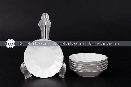 Набор розеток 11см 6шт Платиновый узор б/р Bernadotte