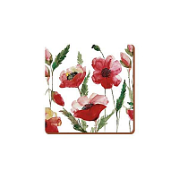Набор из 6 подставок 10*10см Creative Tops Wild Watercolour Poppy