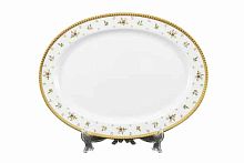Блюдо овальное 36см Constanza Creme Primavera Gold Falkenporzellan