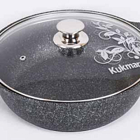 Кастрюля-жаровня 4л со стек/крышкой Granit ultra green Кумара