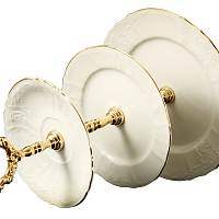 Горка 3 яруса Белый узор слоновая кость Bernadotte