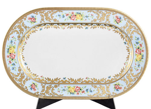 Блюдо овальное 36см Vienna Blue Gold