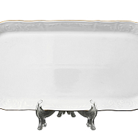 Поднос 37см Белый узор слоновая кость Bernadotte