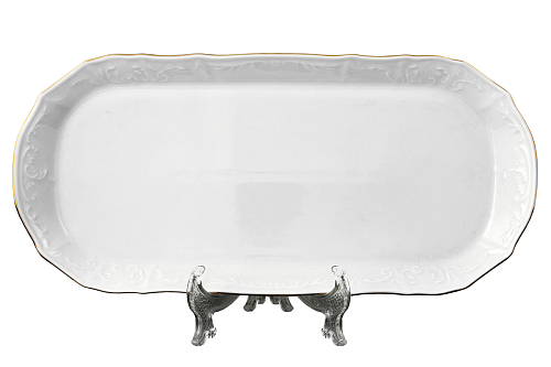 Поднос 37см Белый узор слоновая кость Bernadotte