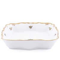 Салатник 23см квадратный 1шт Золотая Роза Queen's Crown