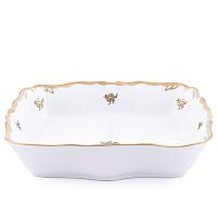 Салатник 23см квадратный 1шт Золотая Роза Queen's Crown