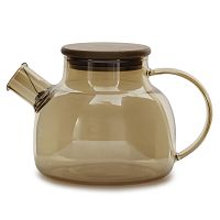 Чайник 1л с бамбуковой крышкой медовый