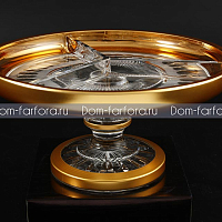 Кабаретница 23см н/н 1шт хрусталь с золотом Moser Crystal HeArt