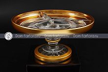 Кабаретница 23см н/н 1шт хрусталь с золотом Moser Crystal HeArt