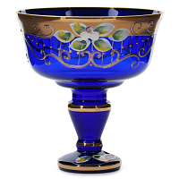 Конфетница 13см золото синий фон Modra Star Crystal