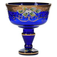 Конфетница 13см золото синий фон Modra Star Crystal