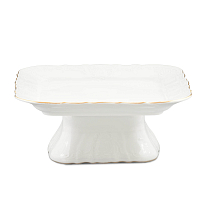 Поднос квадратный 26см на ножке Белый узор Bernadotte