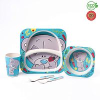 Набор детской бамбуковой посуды 5 предметов Me to you