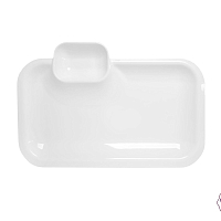 Блюдо прямоугольное с соусником 25*17см Royal White Tudor