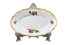 Блюдо овальное 21см 1шт Мейсенский букет Queen's Crown