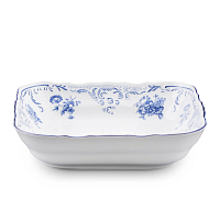 Салатник квадратный 25см Синие розы Bernadotte