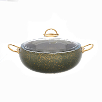 Кастрюля 28см с а/п покрытием Repast Olive Elite Gold