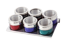 Набор для специй на магнитах+подставка 6 предм