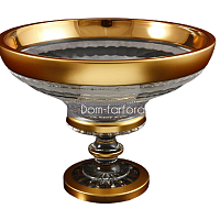 Фруктовница 25см н/н хрусталь с золотом Moser Crystal HeArt