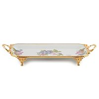 Блюдо 24.5*17.5см Фрукты золото Paniz