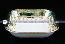 Салатник 16см квадратный 1шт Фредерика Зеленый лист