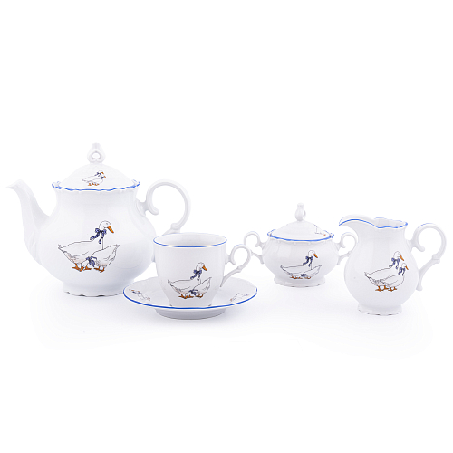 Сервиз чайный 6пер 15пр  Офелия Гуси