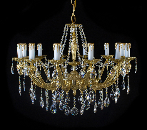 Люстра 12 рожковая золото Royal Bohemia